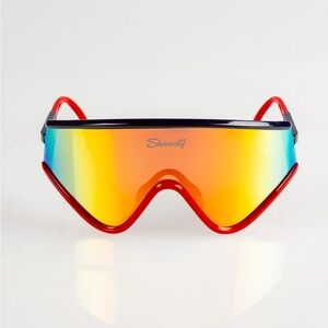 Shinesty The Cornea Combusters | Red and Blue Revo Retro Macho Sunglasses